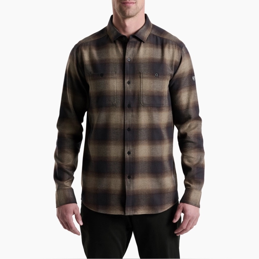Kuhl The Law Flannel Plaid Brown Size XL Outdoor Gorpcore Durable Soft Cotton